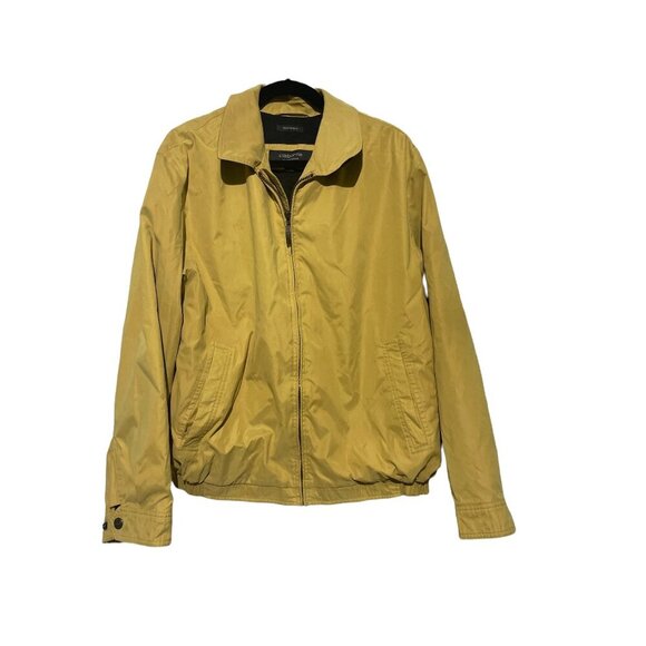 Claiborne Men's Jacket Coat w/Pockets Collared Lined Full Zipper Gold Size L - Picture 4 of 5